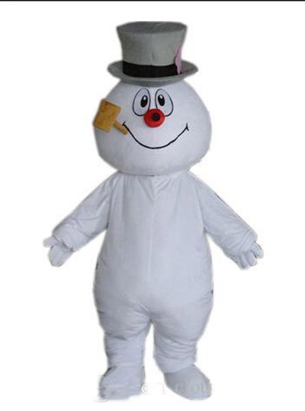 2019 Discount venda fábrica Frosty Costume Snowman mascote Caminhar desenhos animados adultos Vestuário frete grátis