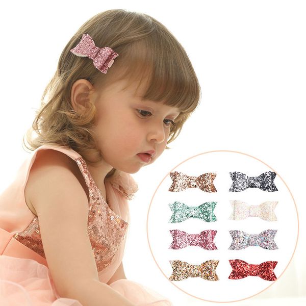 

девушка шпилек sequin волос лук barrettes дети paillette волос клипы клип с целыми завернутые boutique смычков детей аксессуары для волос c2, Slivery;white