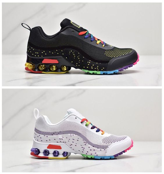 

men and women fashion outdoor sneakers colorful rainbow reax run trekking trainers outdoor sports shoes white university red