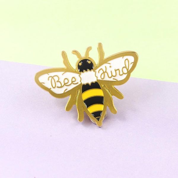 

golden bee brooch insect honeycomb bee kind enamel pin up jackets sweater cute badge men's and women's jewelry children's gif, Gray