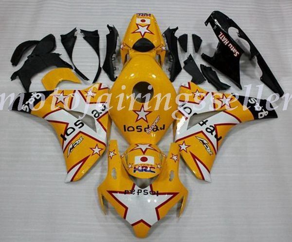 

oem quality new abs full fairings kits fit for honda cbr1000rr (2008 2009 2010 2011) cbr1000rr 08 09 10 11 bodywork set yellow black
