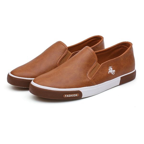 

spring autumn mens leather shoes sneakers outdoor male man loafers men's shoes casual leather for men flats, Black