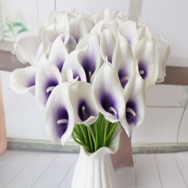 

10pcs/set home office simulation flower wedding bride holding artificial flower holiday party celebrate lily fake