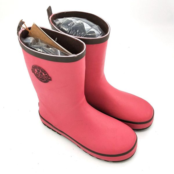 

rain boots kids for girls rain boots waterproof baby non-slip rubber water shoes children rainboots four seasons removable, Black;grey