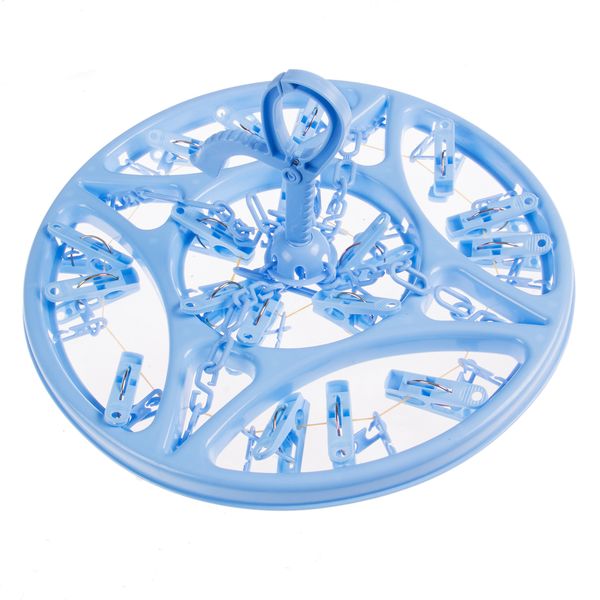 

18 pins plastic round drying rack laundry tools hanging sock clothes tie folding hanger hook rack