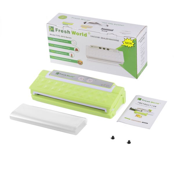 

бытовая vacuum sealer для консервации пакер сумка sealer включает мешок kit strong вакуумный насос 75kpa abs зеленый
