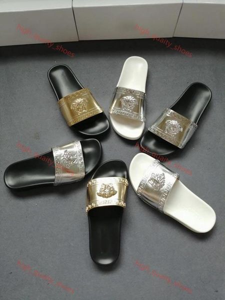 

2020 men women slide sandals design shoes lusso slide summer fashion wide flat slippery with thick sandals xshfbcl slipper flip, Black;grey