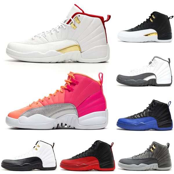 

dark grey reverse taxi air retro jordan 12 12s men basketball shoes game royal ovo wings mens trainers sports sneaker 7-13