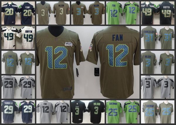 

Seattle men eahawk embroidery men jer ey 3 ru ell wil on 12 12th fan 25 richard herman 49 haquem griffin women youth football jer ey