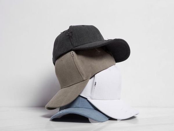 

mens fashion vintage hole cap fashion solid color baseball cap 4 colors casual hip hop sunshade hat, Black;white