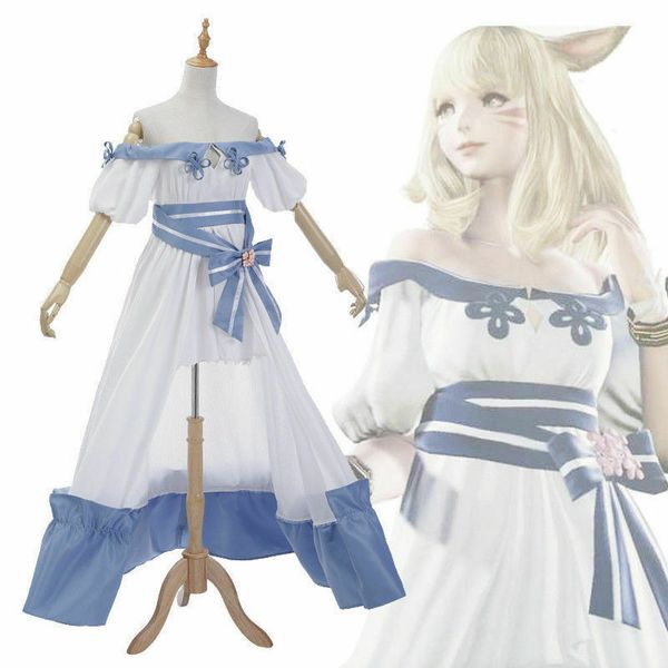 

final fantasy xiv ff весеннее платье miqo'te косплей костюм экипировка, Black;red