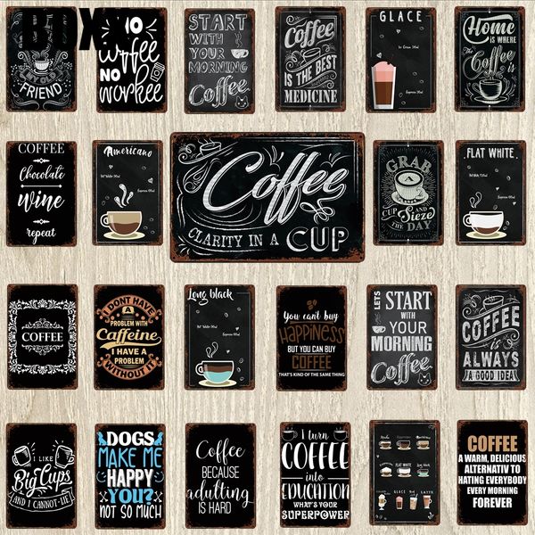 

кофе жестяная вывеска пищевыми продуктами декоративные доска металлический старинные стены бар дом искусства кухня магазин декор 30х20см