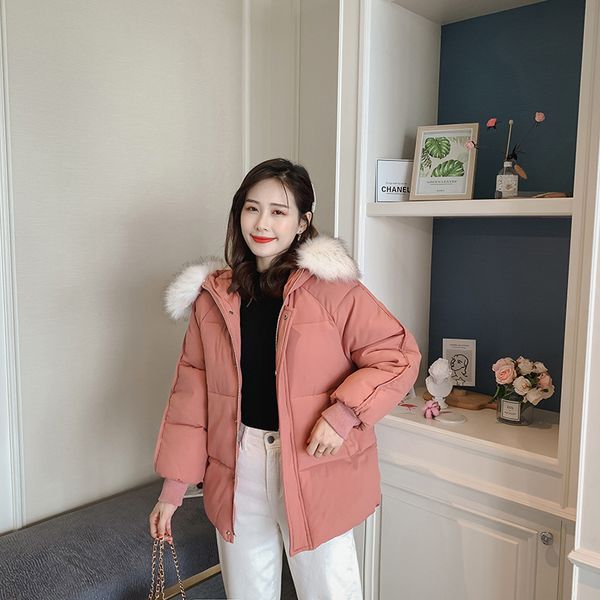 

2019 winter new women's cotton coat women's short section slim cotton down jacket coat women, Black