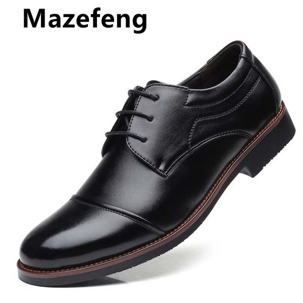 

2019 men broue shoes split leather oxfords shoes classic handmade men business lace up broue weddin dress brown, Black