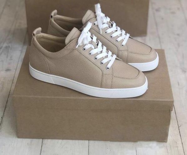 

2019 de igner luxury red ole junior hoe rantulow neaker flat women men red bottom kateboarding de igner walking hoe footwear, Black