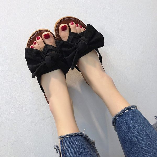 

women's slippers summer sandals beach shoes indoor outdoor casual shoes plus size for girls, Black