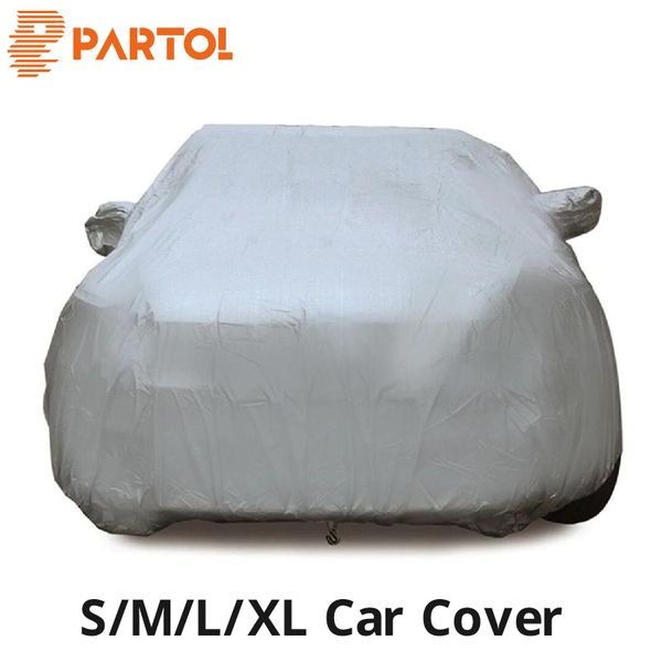 

partol silver car cover s/m/l/xl waterproof dustproof indoor outdoor full car cover sun uv snow dust rain resistant protection