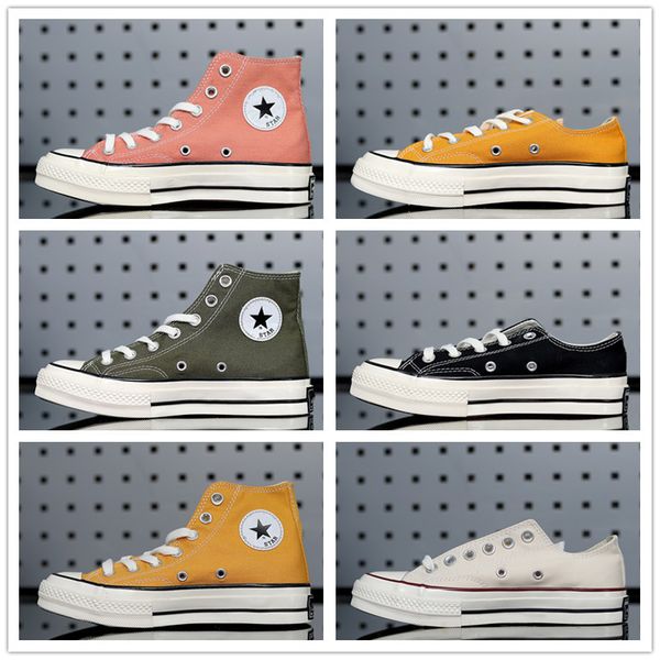 

2019 chuck 1970s all stars fashion men women high canvas shoes triple black dark blue stripe skateboarding low casual shoes sneakers 36-44