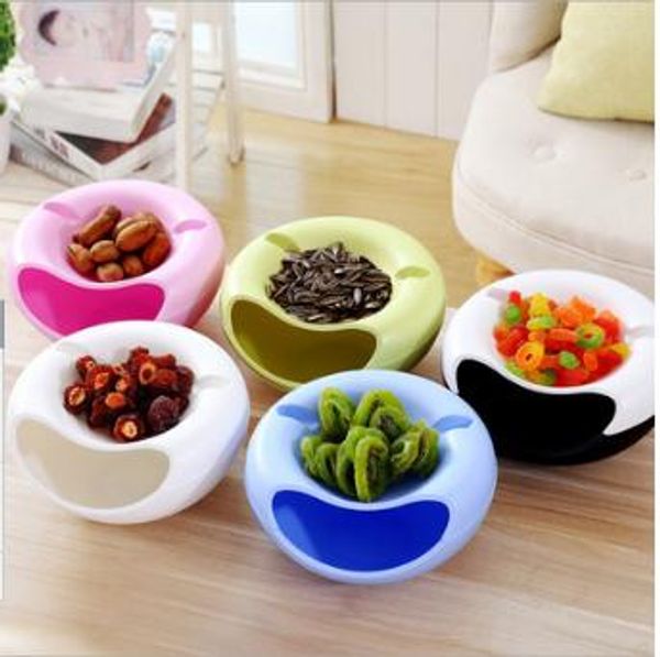 

multifunctional plastic double layer dry fruit containers snacks storage box garbage holder desktop mobile phone organizer