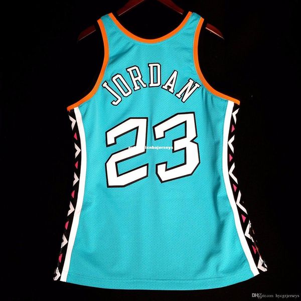 

100% stitched michael #23 mitchell ness 1996 96 jersey mens vest size xs-6xl stitched basketball jerseys ncaa, Black;blue