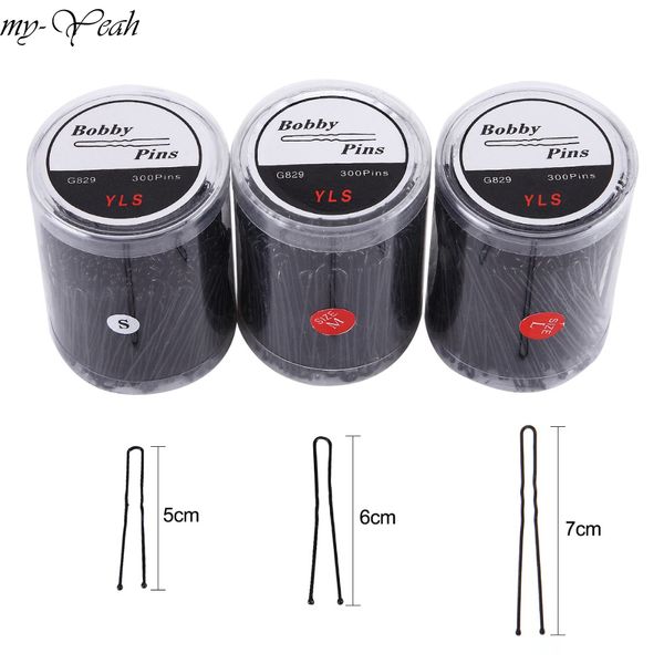 Black Metal U Shaped Clips Hair Wavy Bobby Pins Barrette Hairpins