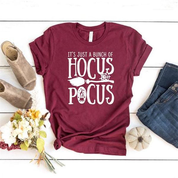 

o neck letters printed ladies fashion summer female apparel hocus pocus designer womens tshirts loose, White