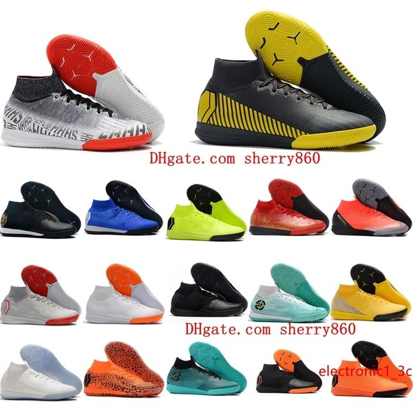 

2019 mens soccer cleats mercurial superfly vi 360 elite neymar in high ankle soccer shoes cr7 indoor football boots hot