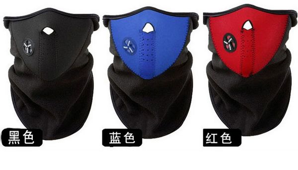 

by dhl or fedex 200pcs outdoor cycling mask windproof bike mask dust proof anti fog half face cs motorcycle ski sport