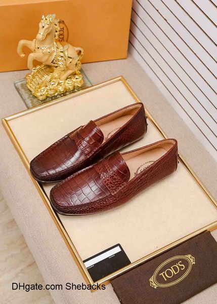 

2020 new flats shoes casual leather fisherman loafers for men wan1 gr8n, Black;red