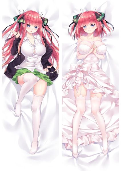 

anime characters the quintessential quintuplets nakano nino printed pillow covers hugging body dakimakura pillowcase otaku gift pillow case