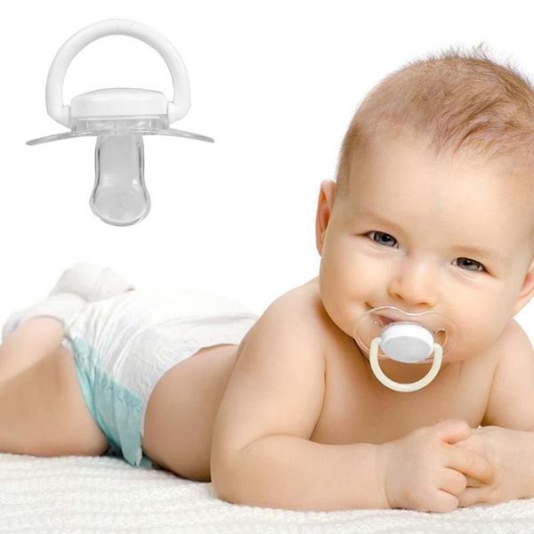 

pacifiers# born baby silicone pacifier transparent flat thumb pattern nipples