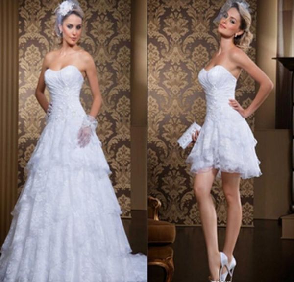 

2020 country style 2 in 1 wedding dresses vintage sweetheart vestidos de novia bridal gowns with detachable skirt bc3020