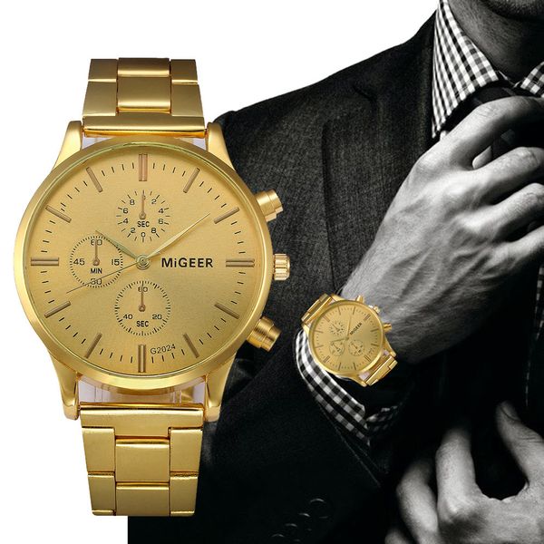 

2018 sell watch men fashion luxury man crystal stainless steel analog quartz wristwatch clock dial relogio masculino erkek, Slivery;brown