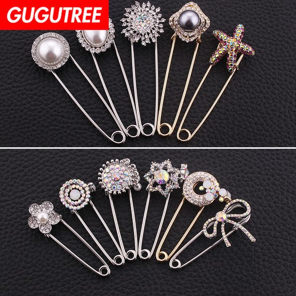 

gugutree brooch breastpin pearl star leaf bowknot patch badges applique patches for clothing hh-79, Black