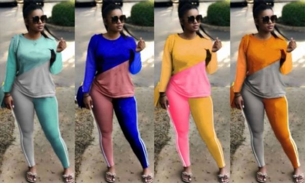 

designer womens clothing women two piece outfits womens tracksuit jogging sport suit sweatshirt tight sport suit 0394, Gray