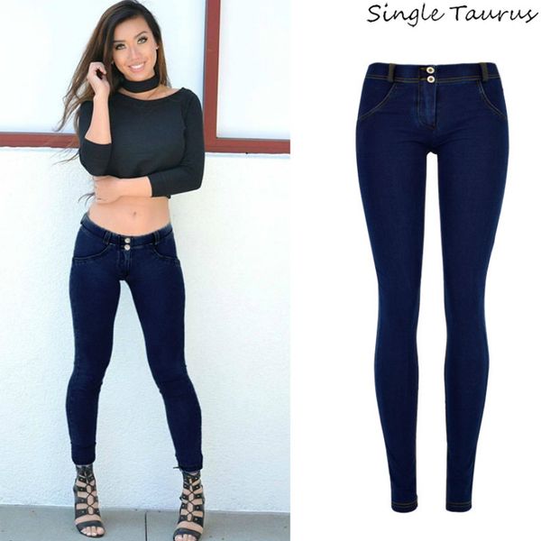 

low waist push up skinny jeans women cotton denim pantalon femme 2020 summer blue sequined calcas jeans feminina