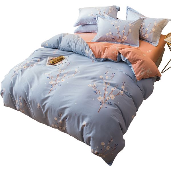 

four-piece cotton cotton bed sheets quilt cover dormitory three-piece bedding summer bedding