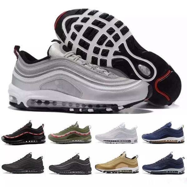 

97 og michigan running hoe og triple black metallic gold ilver bullet white 3m premium port trainer 97 neaker footwear hipping