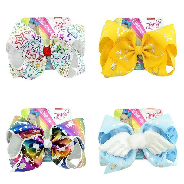 

jojo siwa unicorn hairpin hair bows cartoon barrettes hairpins headbands 8 inches girls hair clips ins kids hair accessory