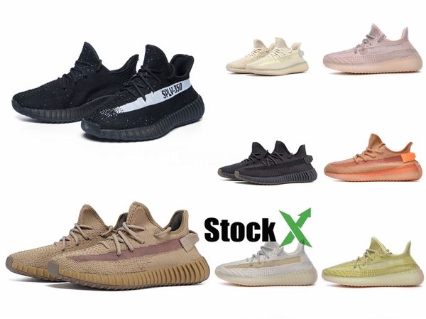 

with box new kanye west clay v2 static reflective gid glow in the dark running shoes hyperspace true form sport designer sneakers #dss661