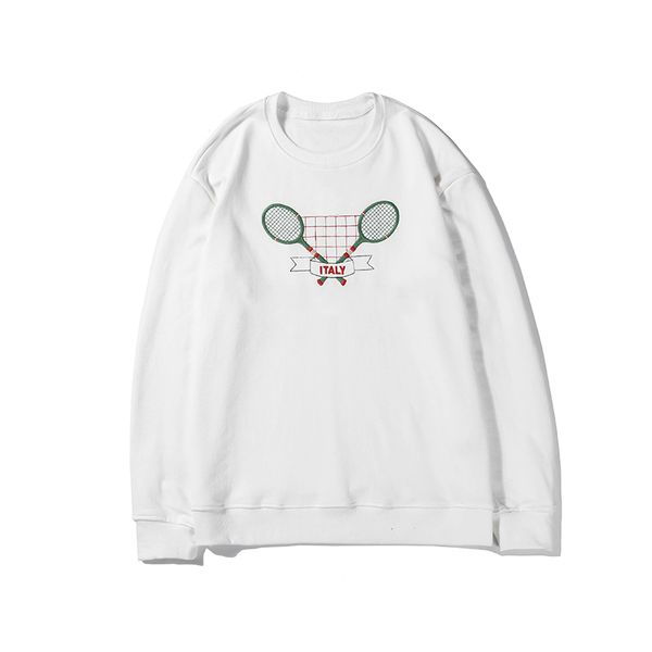 

fashion mens womens designer brand sweatershirts tennis racket print casual pullover sweatershirt luxury black white b101737v
