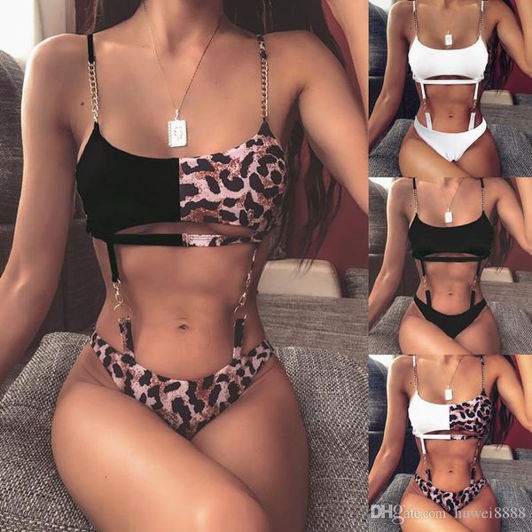 

chain series bikinis padded women push up swimwears outdoor beach vacation swimming bandage bikinis four seasons universal