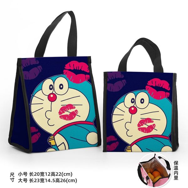 

ivyye doraemon fashion customized lunch bags cartoon tote warm storage bag portable women girls new, Blue;pink