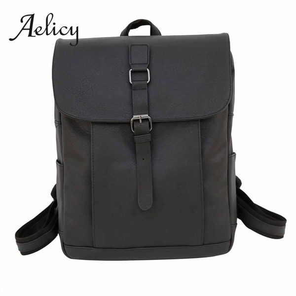 

aelicy male student backpack oil wax leather england style large capacity men retro fashion cover school lapbackpack bag