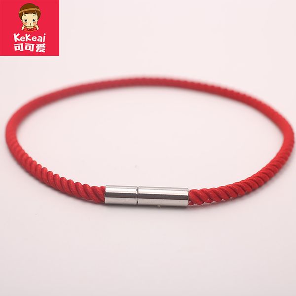 

cocoey womens transhipment red string anklet gold beaded rice buckle milan line jiao sheng anklet jl003, Red;blue