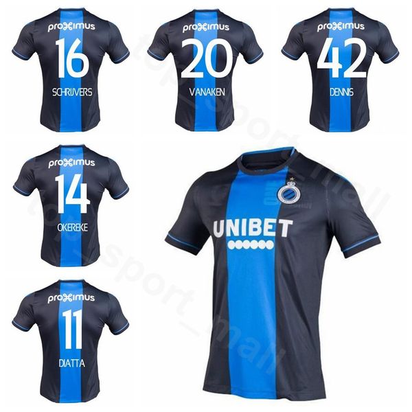 

2019 2020 мужчины футбол 20 vanaken джерси главная navy blue 14 okereke 11 диатта 42 дэннис 26 риц 16 schrijvers футбол рубашка наборы, Black;yellow