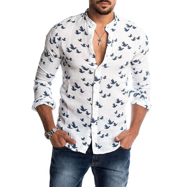 

summer hawaiian shirt men wild button chemise homme long sleeve camisas hombre slim casual linen shirt new blusa masculina, White;black