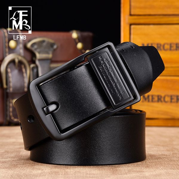 

lfmb]dropship genuine leather luxury strap male belts for men jeans casual belt pin buckle masculine cummerbund, Black;brown