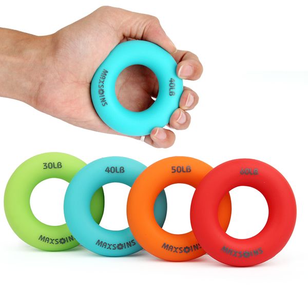 

silica gel portable hand grip gripping ring carpal expander finger trainer grip strength rehabilitation pow stress ring ball