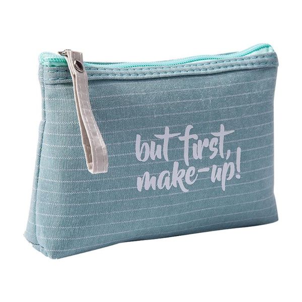 

women cosmetic bag coin purse zipper pouch lip storage portable etya striped washing makeup case organizer for travel